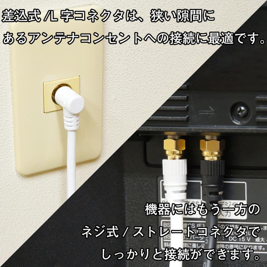 アンテナケーブル 0 5m 4k8k 地デジ Bs Cs 対応 テレビケーブル L字差込式 ネジ式コネクタ Ac05 445wh ホワイト Horic 4533115064453 ハイプレジオ 通販 Yahoo ショッピング