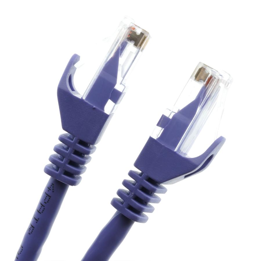 LANケーブル 0.5m CAT6A 10Gbps対応 パープル/ブラック/ホワイト ツメ