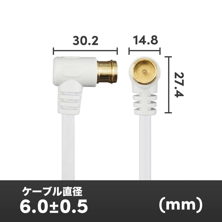 アンテナケーブル 1m L字差込式-L字差込式 4K8K 地デジ BS CS S-4C-FB ホワイト/ブラック ホーリック HORIC AC10-612WH AC10-632BK｜hipregio-yh｜12