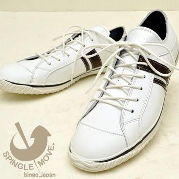 激安 直営 店 Spingle Move スピングルムーヴ 白スニーカー メンズ靴 安い 価格 Paynow Universalpapershredding Com