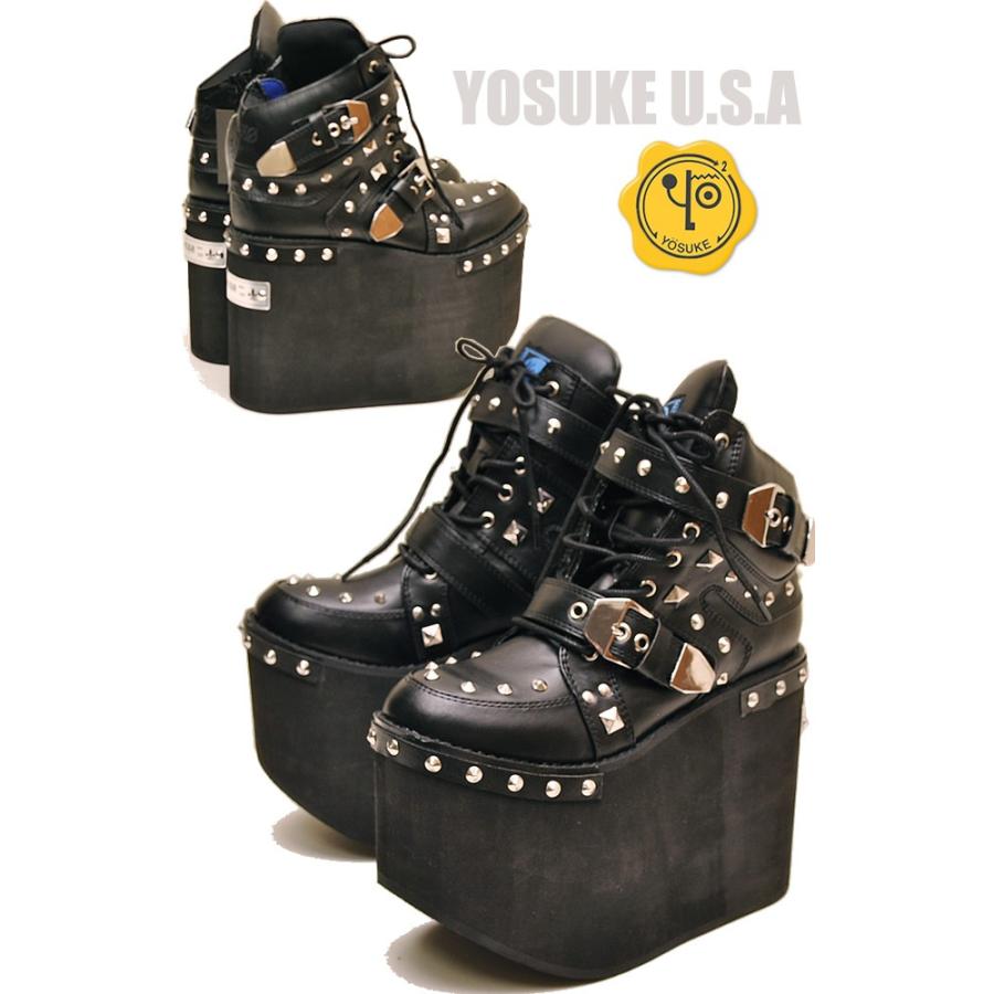 スタッズ付きの超厚底ブーツ レースアップ メンズ ヨースケ Yosuke 予約 は3営業日内に発送 Yosuke 靴 ブーツ通販専門店 ヒップス 通販 Yahoo ショッピング