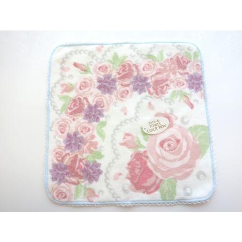 安いそれに目立つ ハンカチ ふわふわ タオルハンカチ 可愛い 花柄 ローズ柄 薔薇雑貨 Email Cisama Sc Gov Br