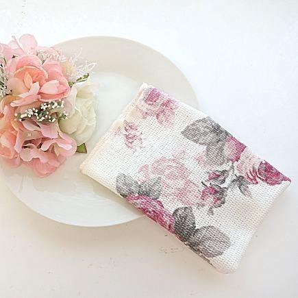 ふきん ディッシュクロス 速乾 かわいい おしゃれ 薔薇柄 花柄 ローズ柄 ルーシー 日本製