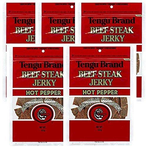 テングビーフジャーキー ミディアムチャンク ホット 大袋 160g 国産品 5袋 ビーフジャーキー Vest Doctum Edu Br
