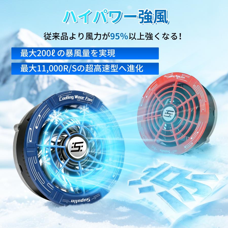 バッテリー ファン セット 空調ウェア 用 45V ペルチェ付き ベスト