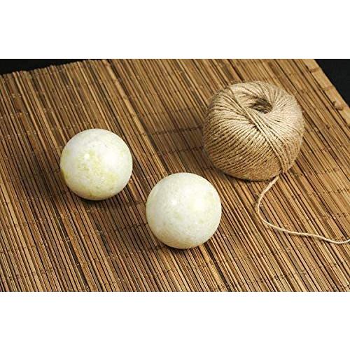 健身球 健康球 健康ボール 天然石ボール ストレス トレーニング器具 ２個セット ライトグリーン Small Mugen Ude29h3fa004 Hirameki Space 通販 Yahoo ショッピング