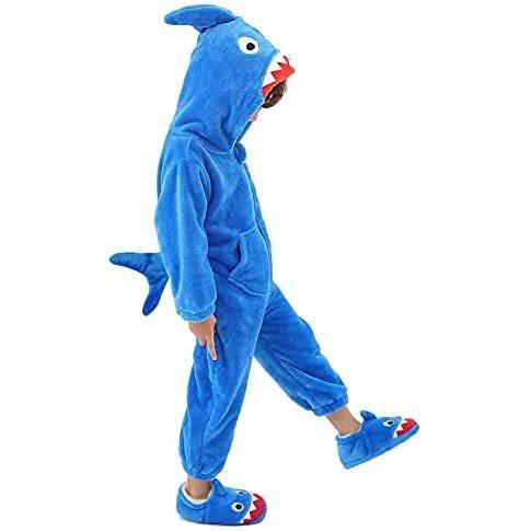 子供 恐竜 着ぐるみ パジャマ ルームウェア キッズ服 ロンパース ベビー用 子供服 動物柄 赤ちゃん フリース ブルー 1 135 90 Off