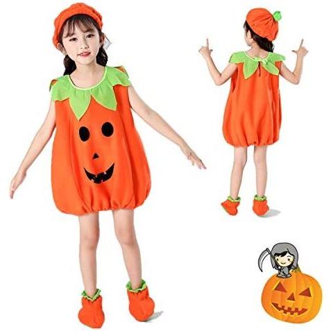 ハロウィン衣装 子供 かぼちゃ ハロウィン コスプレ ベビー 女の子 男の子 子供用 ハロウィン仮装 赤ちゃん 着ぐるみ カボチャ 90 豪華で新しい