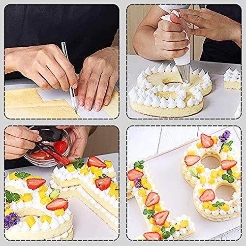 訳あり Rolin Roly ケーキ型 Diyケーキ 10インチ 12インチ ステンシル用 誕生日 テンプレート 記念日 結婚式 アラビア数字 0 8 ケーキ