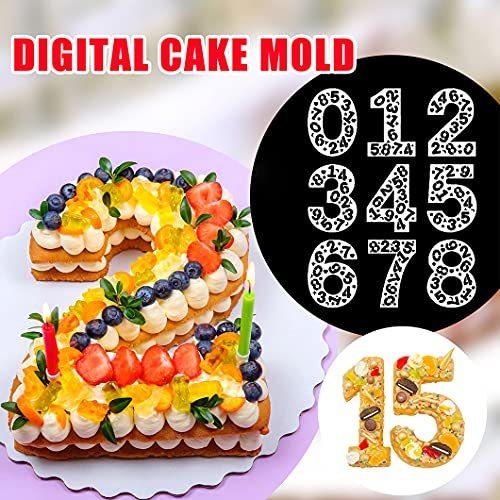 訳あり Rolin Roly ケーキ型 Diyケーキ 10インチ 12インチ ステンシル用 誕生日 テンプレート 記念日 結婚式 アラビア数字 0 8 ケーキ