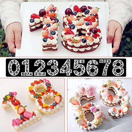 訳あり Rolin Roly ケーキ型 Diyケーキ 10インチ 12インチ ステンシル用 誕生日 テンプレート 記念日 結婚式 アラビア数字 0 8 ケーキ