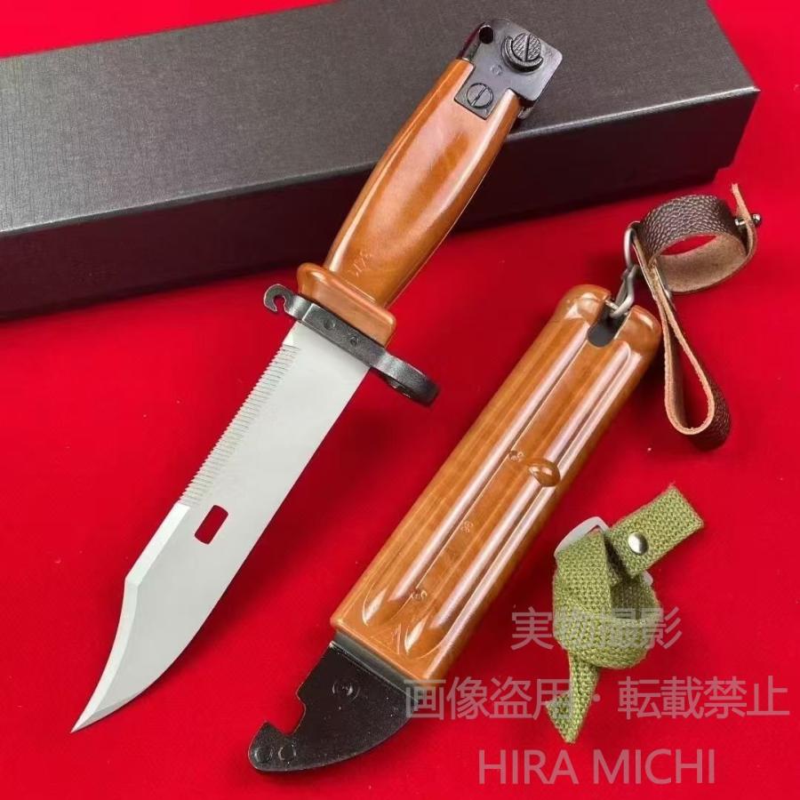 AK-47スタイル アウトドアナイフ シース付き クラシックデザイン