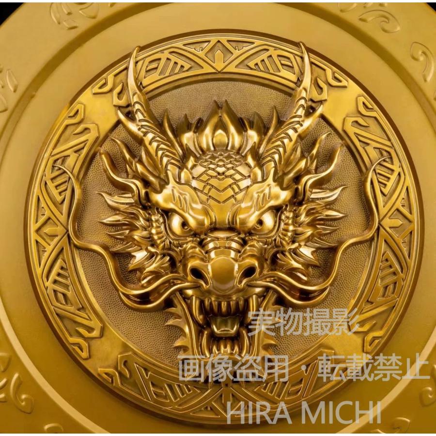 龍紋プレート ゴールドオブジェ 風水置物 開運インテリア 金運アップ