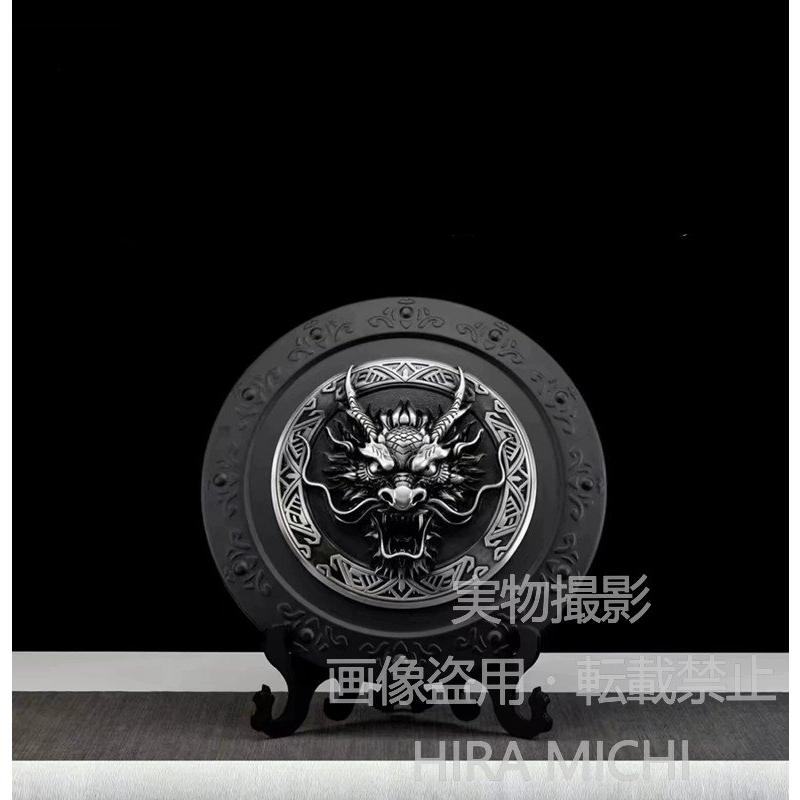 龍紋プレート ゴールドオブジェ 風水置物 開運インテリア 金運アップ