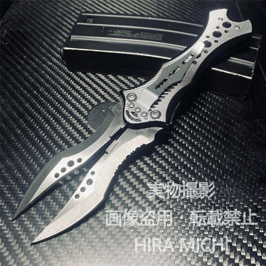 全金属製 折りたたみサバイバルナイフ 153g フォールディングナイフ