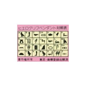 ヒエログリフ 象形文字 聖刻文字 オリジナル イニシャル ペンダント