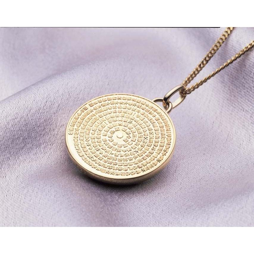 般若心経 ペンダント 開運 グッズ お守り 宇図 18金ヘッド うずまき 般若心経 アクセサリー 純金 送料無料