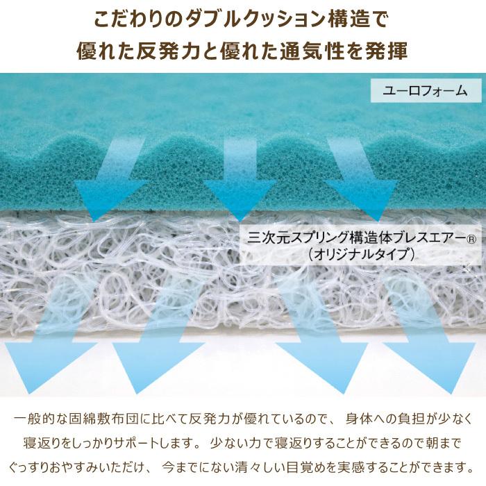 B-AIR(R)PRO PLUS F40 シングル 95×200cm 厚さ7cm S 日本製 三つ折り
