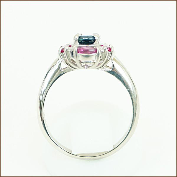 PT850 プラチナ サファイア0.72ct リング ルビー ダイヤモンド 指輪 12 