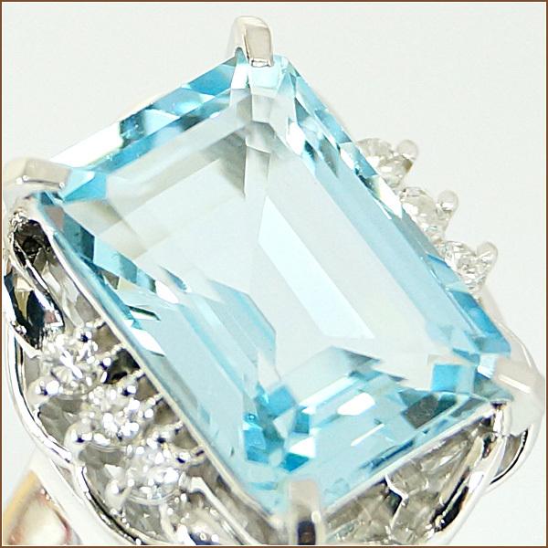 天然アクアマリン2.23カラットプラチナ850天然ダイヤペンダント