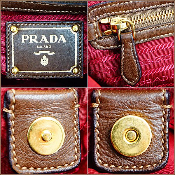 PRADA プラダ 肩掛け 巾着 トートバッグ BN1757 PORPORA レディース B+ランク 中古 nr0301220｜hirayama78ten｜04