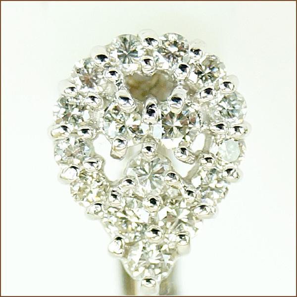 PT900 プラチナ ダイヤモンド0.38ct/0.38ct イヤリング レディース  