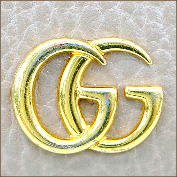 GUCCI グッチ 三つ折り財布 プチマーモント 474746 ベージュ B+ランク 
