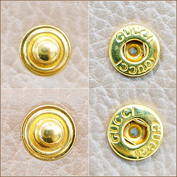 GUCCI グッチ 三つ折り財布 プチマーモント 474746 ベージュ B+ランク 