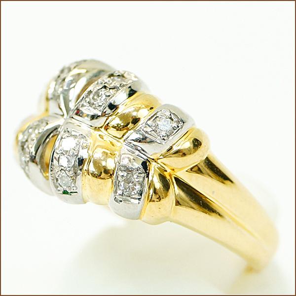 ジュエリーマキ CAMELLIA ダイヤモンド0.22ct リング 13.5号 K18 ジュエリーマキ CAMELLIA ダイヤモンド0.22ct リング 13.5号 K18
