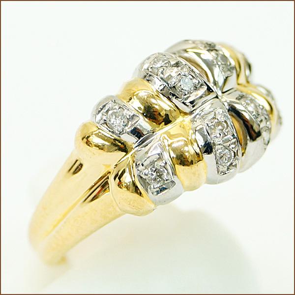 ジュエリーマキ CAMELLIA ダイヤモンド0.22ct リング 13.5号 K18 ジュエリーマキ CAMELLIA ダイヤモンド0.22ct リング 13.5号 K18