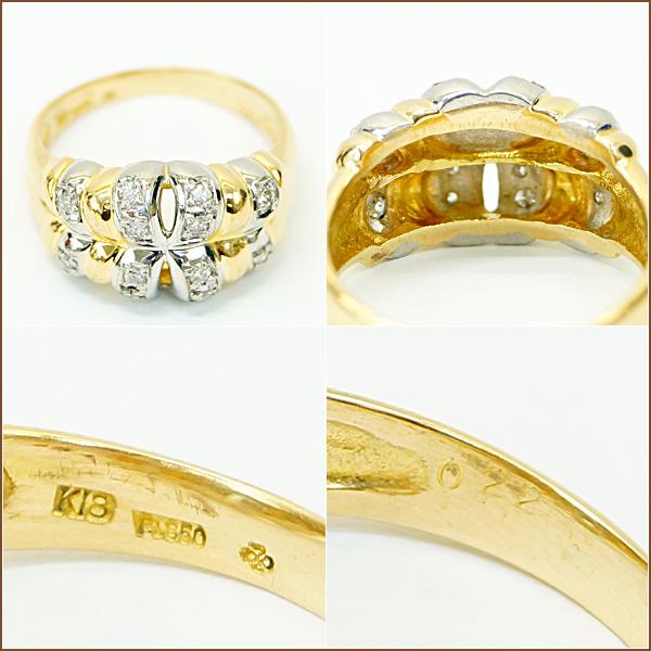 ジュエリーマキ CAMELLIA ダイヤモンド0.22ct リング 13.5号 K18 ジュエリーマキ CAMELLIA ダイヤモンド0.22ct リング 13.5号 K18