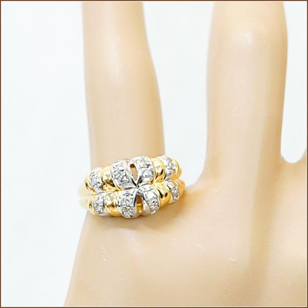 ジュエリーマキ CAMELLIA ダイヤモンド0.22ct リング 13.5号 K18 ジュエリーマキ CAMELLIA ダイヤモンド0.22ct リング 13.5号 K18