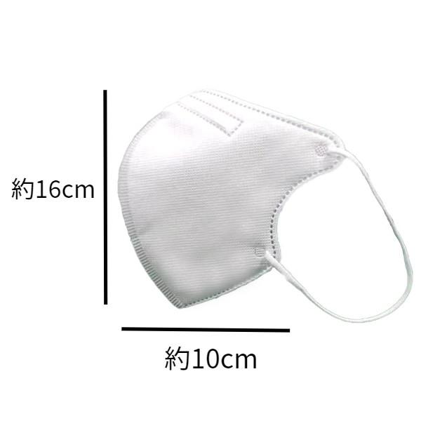 超立体 3D立体 4層構造 不織布マスク 個別包装 ふつうサイズ 30枚入 白