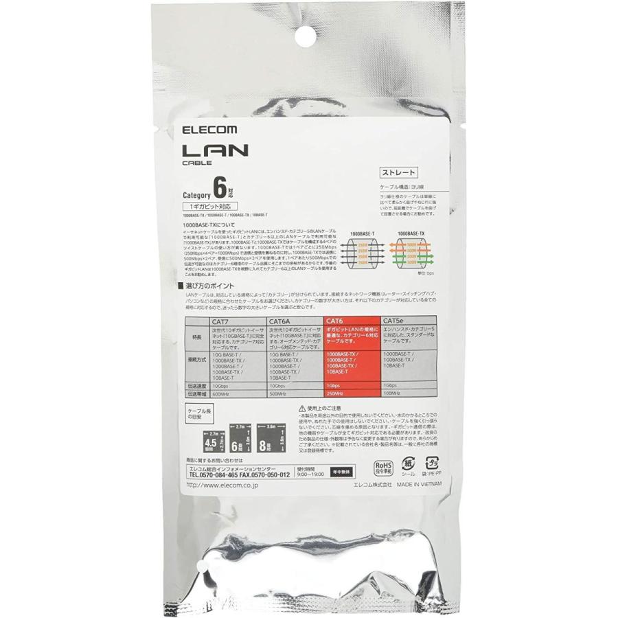 エレコム Lanケーブル Cat6 爪折れ防止 0 5m ブラック Ld C6t Bk05 オリジナル