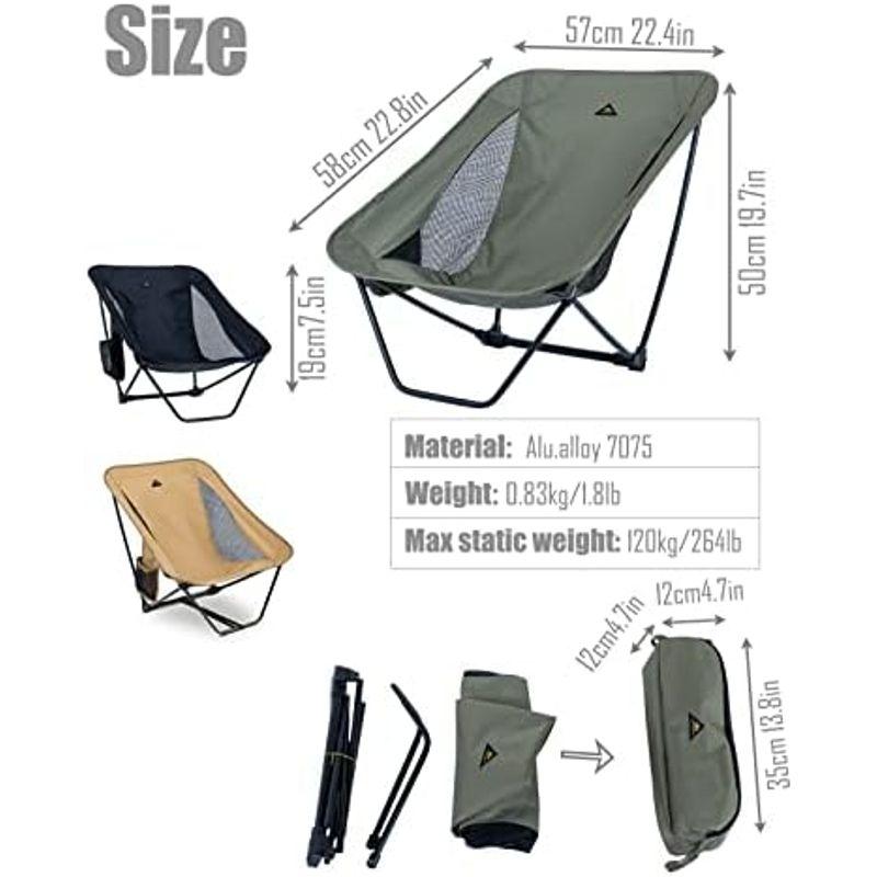 新品2個セット‼️iClimb✨ローチェア　超軽量 収納バッグ　耐荷重120kg 楽天市場】【20%OFFクーポン〜】アウトドアチェア 折りたたみ