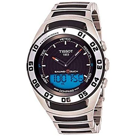 卸売 船乗りスタイルメンズ Tissot 並行輸入 海外製 プレゼント おしゃれ かっこいい メンズ 腕時計 ブラック T056 4 21 051 00 ステンレススチール ラバー多機能腕時計 ダイヤル メンズ腕時計