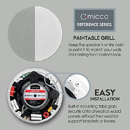直売一掃 Micca リファレンスシリーズ R-8C 8インチ リムレス インシーリングスピーカー (ホワイト)