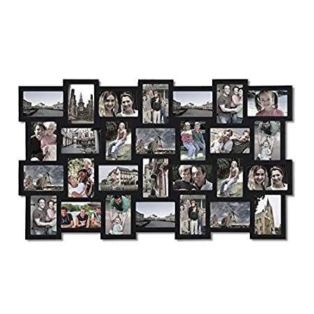 高評価なギフト 4x6インチ 28開口部 バスケット織りデザイン 4x6 コラージュ 壁掛け写真フォトフレーム ブラックウッド Pf0553 Adeco 並行輸入 人気 海外製 プレゼント おしゃれ 雑貨 インテリア デジタルフォトフレーム 写真立て Knowledge21 Com