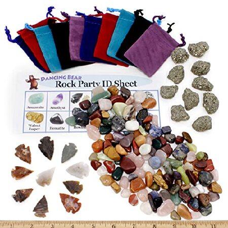 の割引クーポン (ダンシング ・ ベア)Dancing Bear Tumbled Rocks and Minerals Party Favor Bag Kit. Enough Stones， Pyrite， Arrowheads， ＆(並行輸入品)
