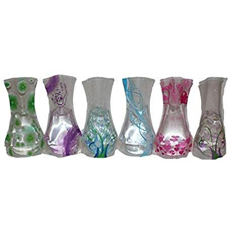 花瓶 プラスチック製 折りたたみ式 フラワー 6個