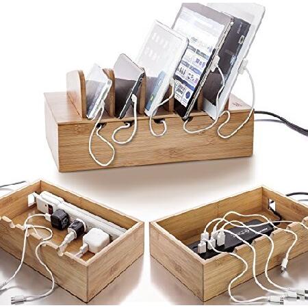 魅力の Prosumer´s Choice Bamboo Cell Phone Charging Stations | Charging Stand for Mobiles， Tablets， Smartphones， iPads | Desk Organizer| Docking Station | De