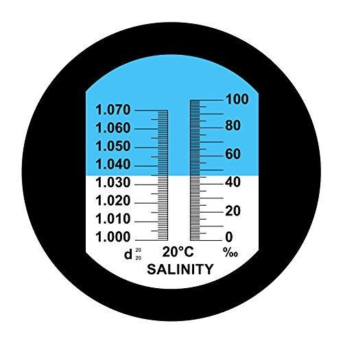 正規メーカー品 Professional Optics Salinity 0-10% Sea Water Refractometer ATC， Dual Scale