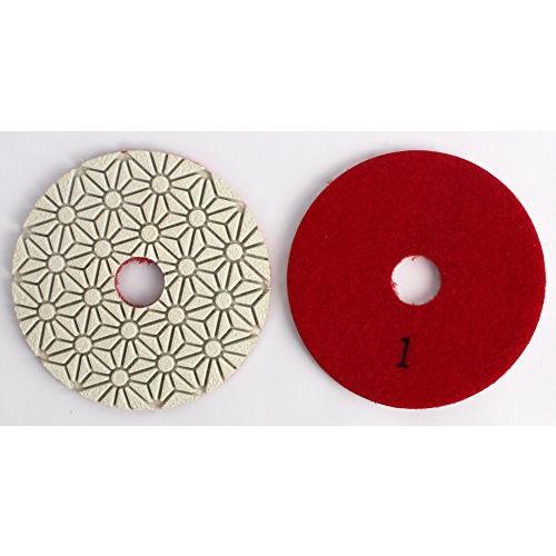 通常価格 4 Inch Wet 3 Step Diamond Polishing Pad Abrasive Disc for Granit 大理石 Concre