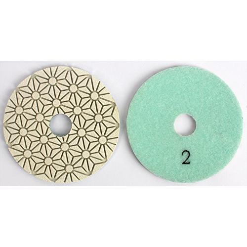 通常価格 4 Inch Wet 3 Step Diamond Polishing Pad Abrasive Disc for Granit 大理石 Concre