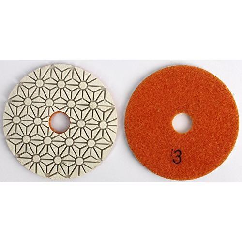 通常価格 4 Inch Wet 3 Step Diamond Polishing Pad Abrasive Disc for Granit 大理石 Concre