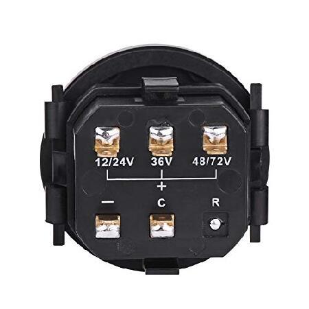 セール日本 Qiilu LED Battery Indicator Meter， 12V 24V 36V 48V 72V LED Digital Battery Indicator Meter Gauge Charge Status モニター Compact Tester for Carts Forkl