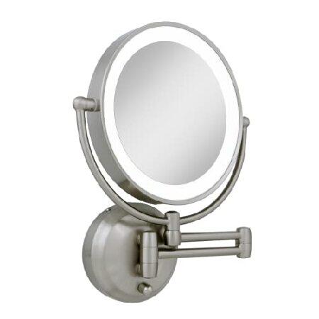 【国内廃番】 Zadro 11 LED 壁掛け メイクアップミラー 5X/1X Shaving Mirror コードレス or Battery Operated Vanity Mirrors for Wall (Large | 5X/1X | 11 x 14.5， Sati