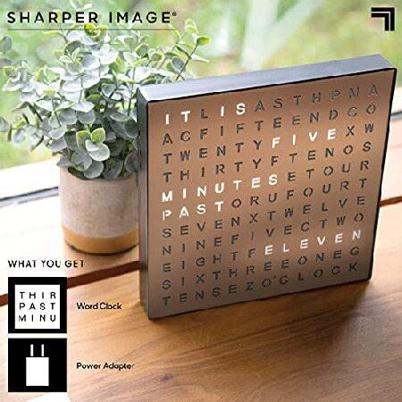 SHARPER IMAGE(R) LED Light-Up Word Clock, 7.75" Modern Design, Electronic Accent Wall or Desk Clock, USB Cord ＆ Power Adapter, Unique Contemporary Ho｜hiro-s-shop｜05