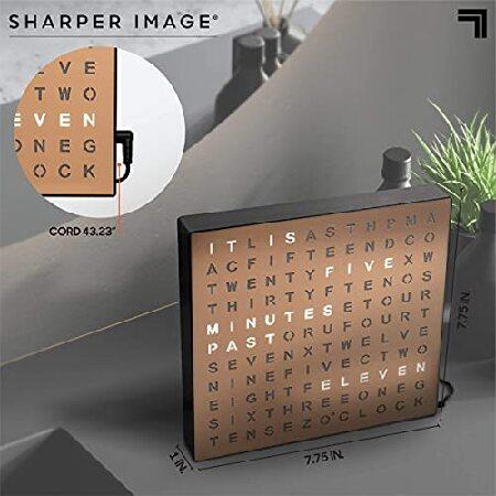 SHARPER IMAGE(R) LED Light-Up Word Clock, 7.75" Modern Design, Electronic Accent Wall or Desk Clock, USB Cord ＆ Power Adapter, Unique Contemporary Ho｜hiro-s-shop｜06