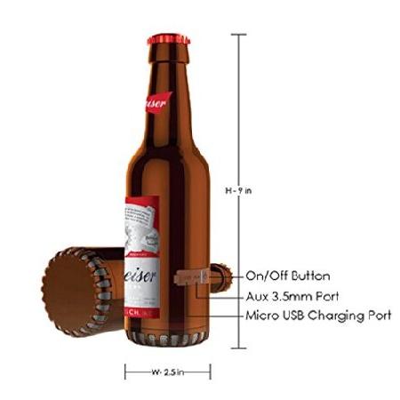 安いストア Budweiser Bluetooth Bottle スピーカー Authentic Design ワイヤレス